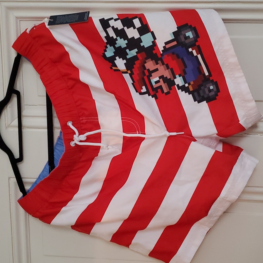 Sz Xxl Nwt The Original Penguin Supermario Swimming Trunks